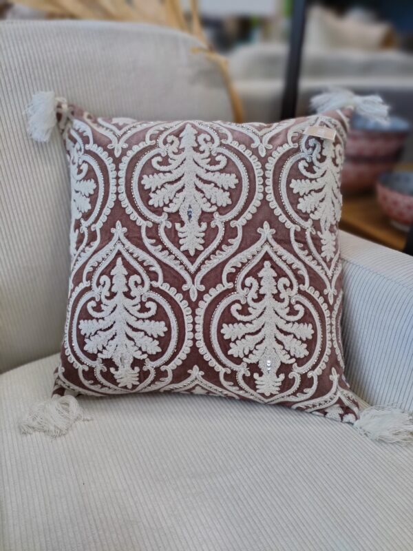 Cuscino Oriental Velluto Rosa Antico 45*45cm - immagine 3