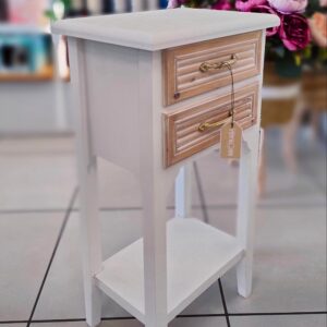 Comodino Cassetti e Ripiano Kaunas 37*26*69,5Cm