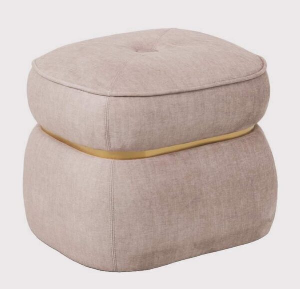 Pouf Ring Gold Beige 51*45*43Cm