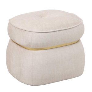 Pouf Ring Gold Crema 51*45*43Cm