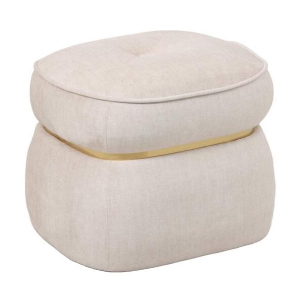 Pouf Ring Gold Crema 51*45*43Cm
