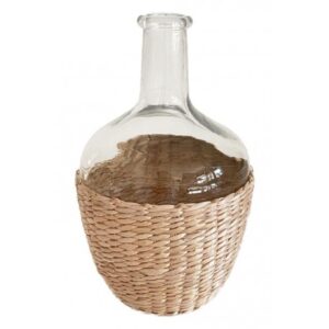 Vaso Vetro E Iuta Damigiana Small 16*25Cm