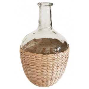 Vaso Vetro E Iuta Damigiana Big 18,5*30Cm