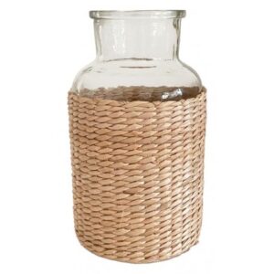 Vaso Vetro Cilindro Con Iuta Big 15*26Cm