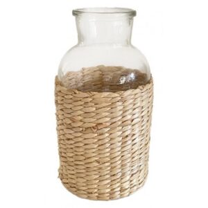 Vaso Vetro Cilindro Con Iuta Small 11*20Cm