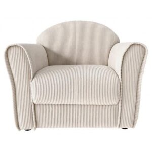 Poltrona Kids Low Velluto A Coste Crema 50*39*44Cm