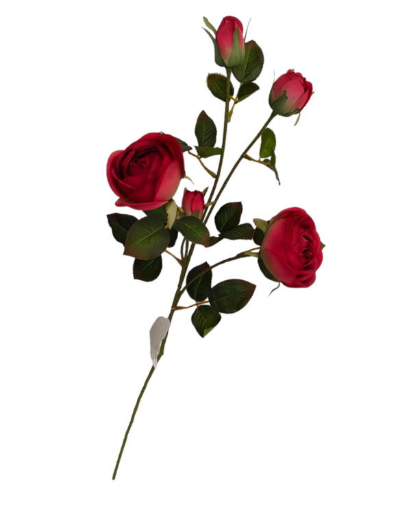 Stelo 3 Rose Con Boccioli 70Cm 4Colori - immagine 2