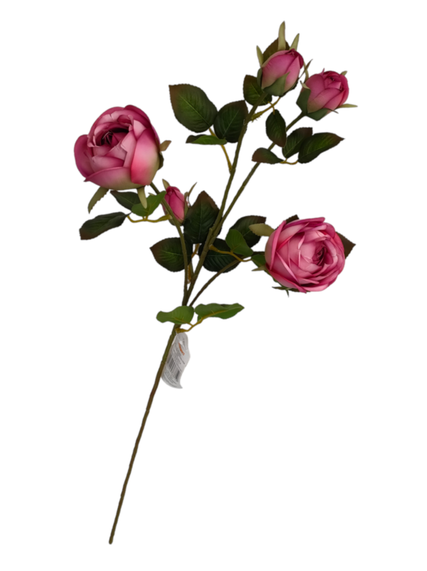 Stelo 3 Rose Con Boccioli 70Cm 4Colori - immagine 3