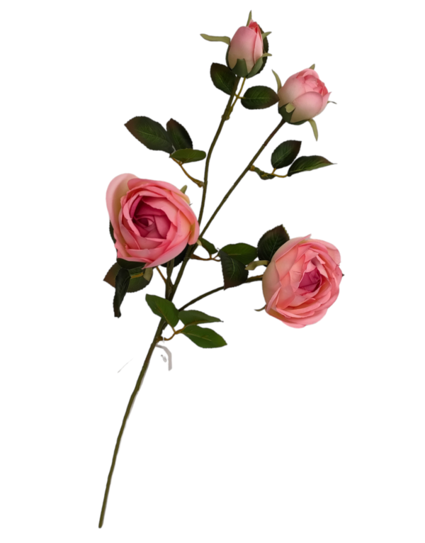 Stelo 3 Rose Con Boccioli 70Cm 4Colori - immagine 4
