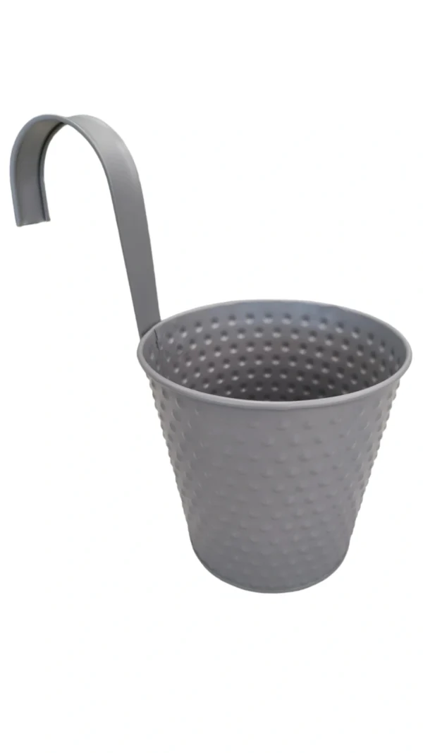 Portavaso Con Gancio Coutryside Metal 16*H.25cm 4Colori - immagine 3