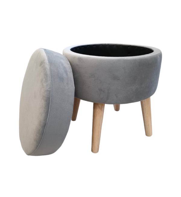 Sgabello Contenitore Cloud Grigio D.36*H.43cm - immagine 2