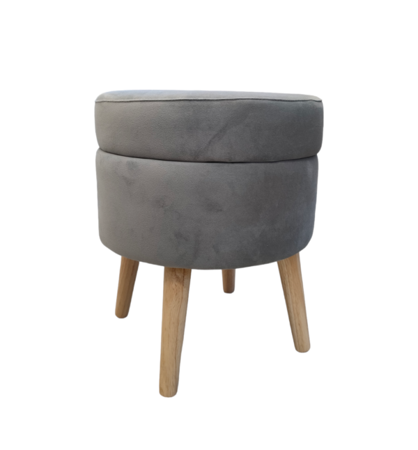 Sgabello Contenitore Cloud Grigio D.36*H.43cm