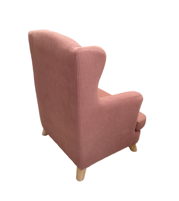 Poltrona Kids Alta Velluto a Coste Rosa 50*44*64cm - immagine 2