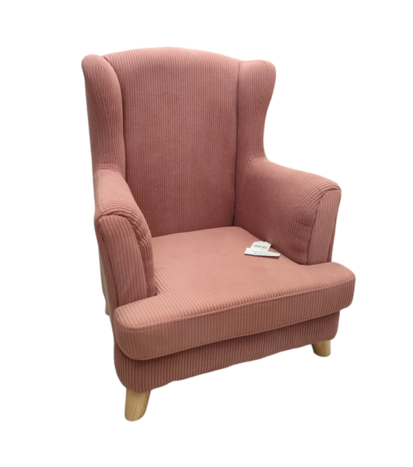 Poltrona Kids Alta Velluto a Coste Rosa 50*44*64cm
