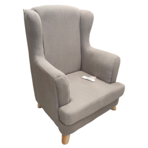 Poltrona Kids Alta Velluto a Coste Grigio 50*44*64cm