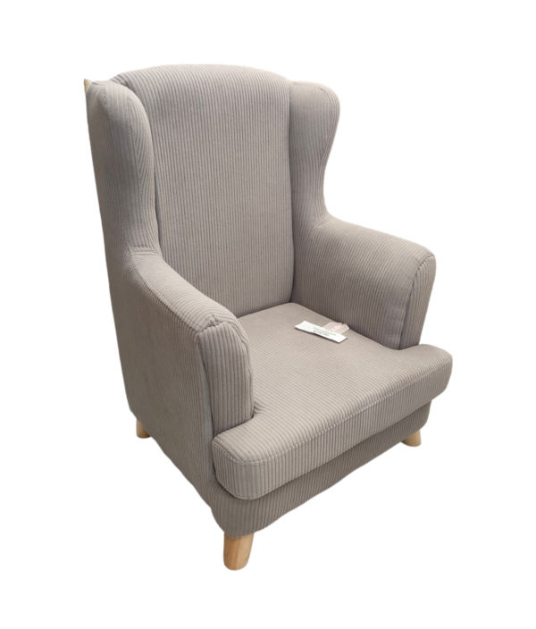 Poltrona Kids Alta Velluto a Coste Grigio 50*44*64cm