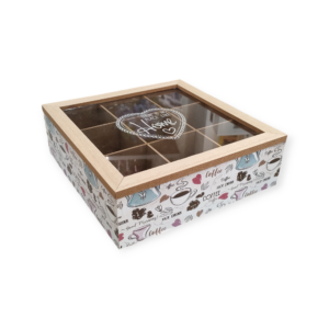 Scatola Porta Te Pop Coffee 9 Scomparti