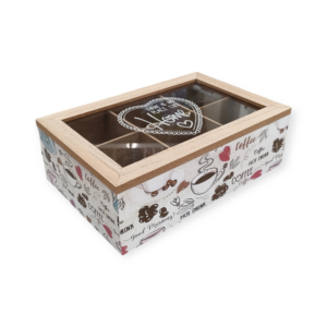 Scatola Porta Te Pop Coffee 6 Scomparti