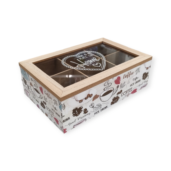 Scatola Porta Te Pop Coffee 6 Scomparti