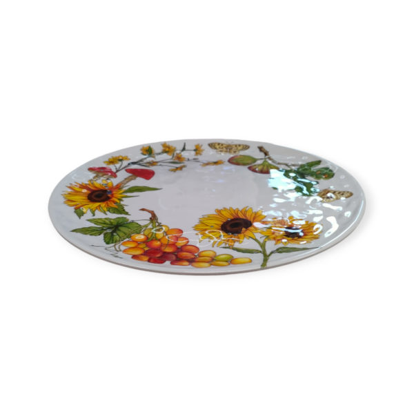 Piatto Piano Fiori e Frutta Melanina D.26,5cm