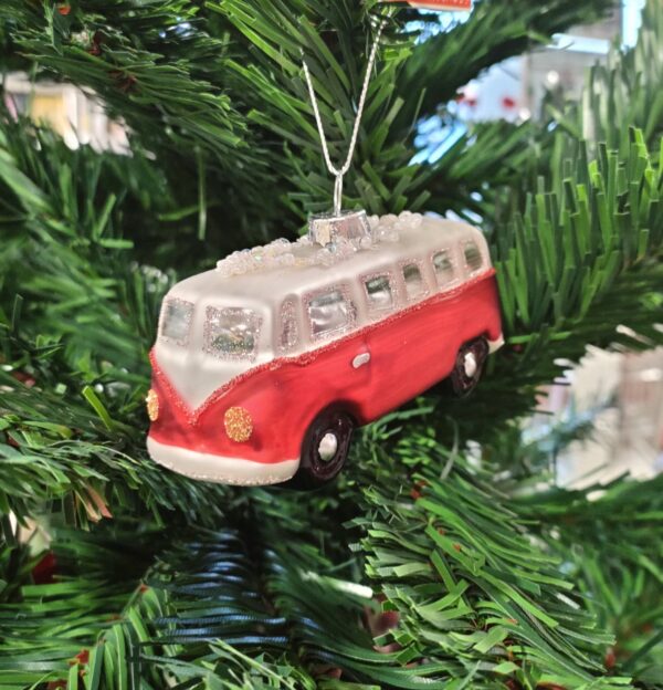 Decor. Vetro Van Red and White 10*4*4,5cm - immagine 2