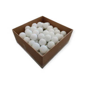 Confezione 72 Palline a Grappolo in Vetro Bianco