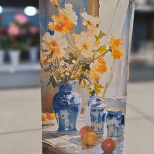 Tela Vertical Composizione Vasi 25*60cm