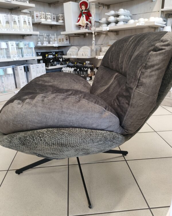 Poltrona Design Relax Grigia 97*101*80Cm - immagine 3