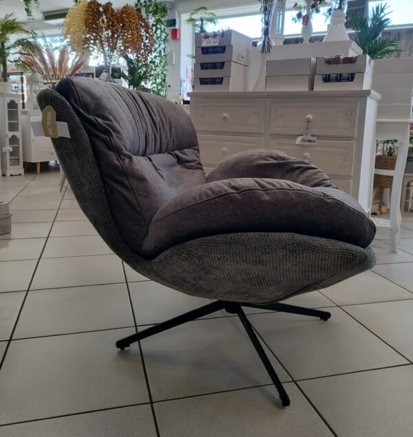 Poltrona Design Relax Grigia 97*101*80Cm - immagine 2