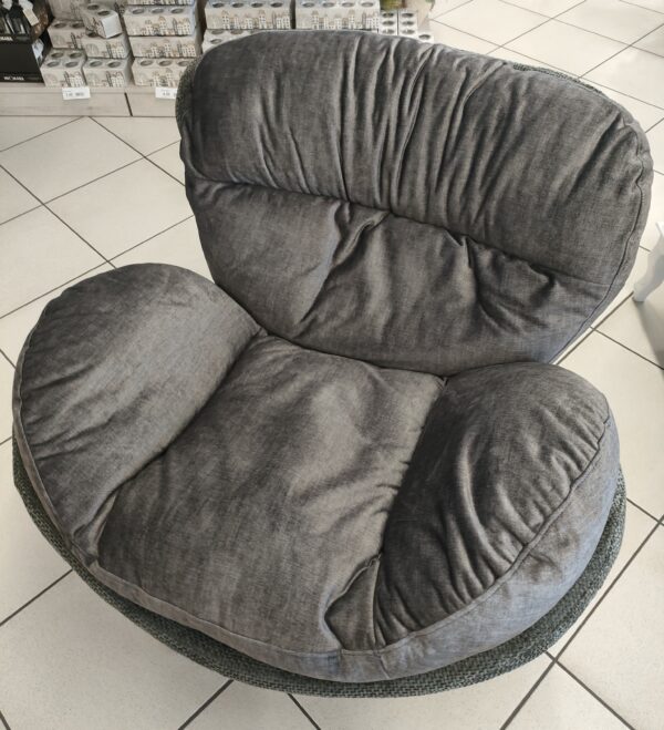 Poltrona Design Relax Grigia 97*101*80Cm - immagine 4