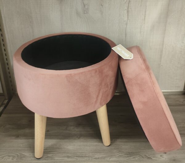 Sgabello Contenitore Cloud Rosa D.36*H.43cm - immagine 2