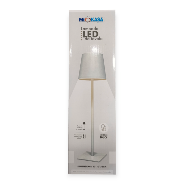 Lampada Led Touch Pastello 10*10*H.36cm 4 Colori - immagine 6