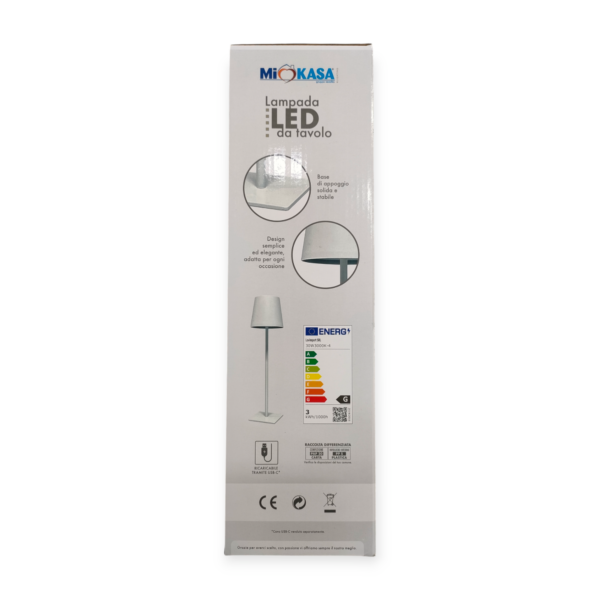 Lampada Led Touch Pastello 10*10*H.36cm 4 Colori - immagine 7