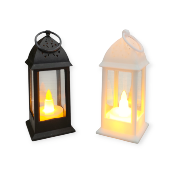 Lanternina Candela Baroque H.13,4cm (2 Colori) - immagine 2