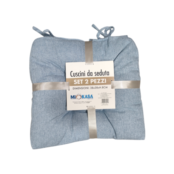 Set 2 Cuscini da Seduta Celesti 38*38cm - immagine 2