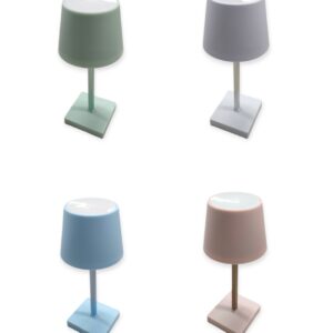 Lampada Led Touch Plastic Pastello 8,5*8,5*H.26cm 4 Colori
