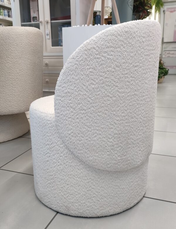 Poltroncina Bouclè Crema 55*55*67cm - immagine 2