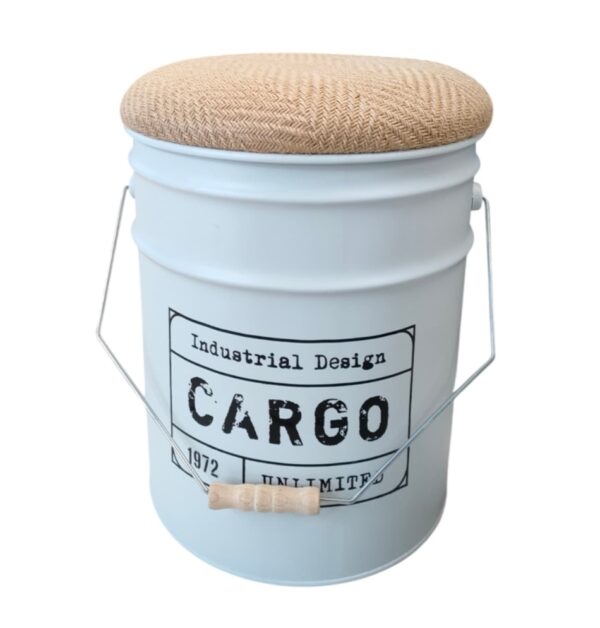 Pouf Contenitore Industrial 31*40cm (2Colori) - immagine 3