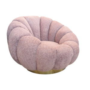 Poltrona Bouclè Rosa 90*90*H.62cm