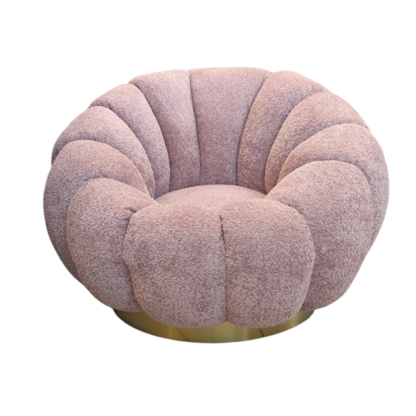 Poltrona Bouclè Rosa 90*90*H.62cm - immagine 2