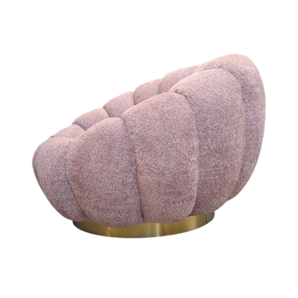 Poltrona Bouclè Rosa 90*90*H.62cm - immagine 3