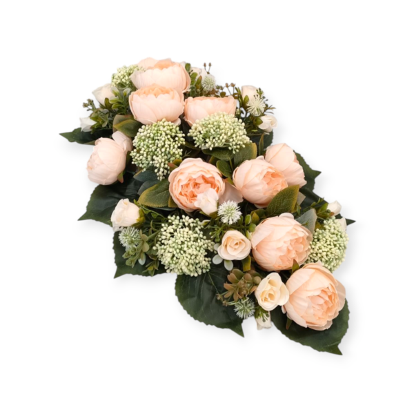 Tralcio Centrotavola Peonie Cream 70*30cm - immagine 3