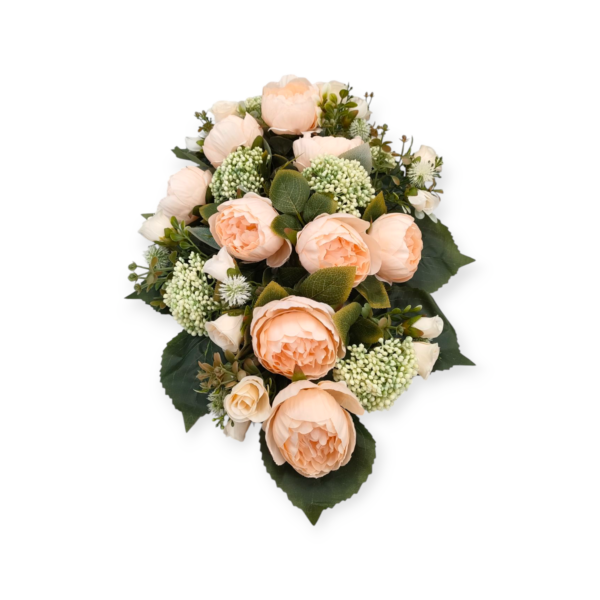 Tralcio Centrotavola Peonie Cream 70*30cm - immagine 2