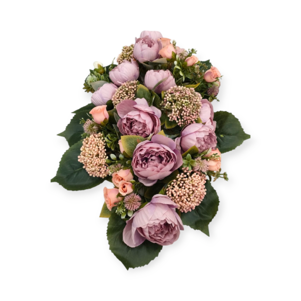 Tralcio Centrotavola Peonie Lilla 70*30cm - immagine 3