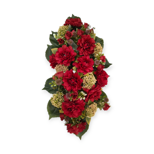 Tralcio Centrotavola Dalie Red 70*30cm - immagine 2