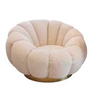 Poltrona Bouclè Crema 90*90*H.62cm
