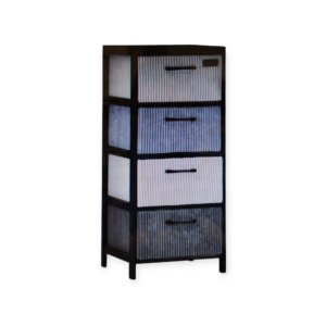 Colonnina Soft Black 4 Cassetti 39*29*H.88cm