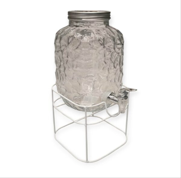 Dispenser in Vetro con Stand 4L 16,3*16*3H.25,6cm