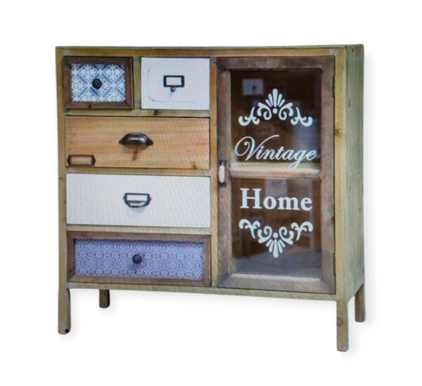 Mobiletto Sportello 5 Cassetti Chester 80*36,5*H.78,5