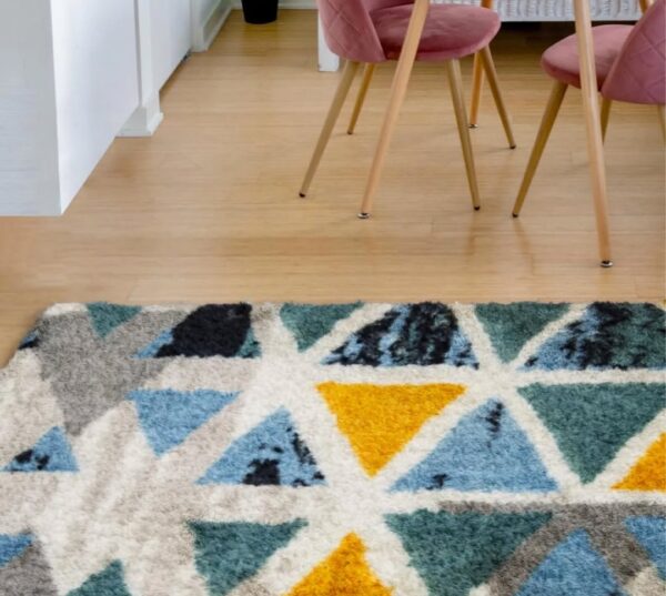 RUG 57345 TAPPETO GEOMETRICO ECOPELLICCIA 50*80CM